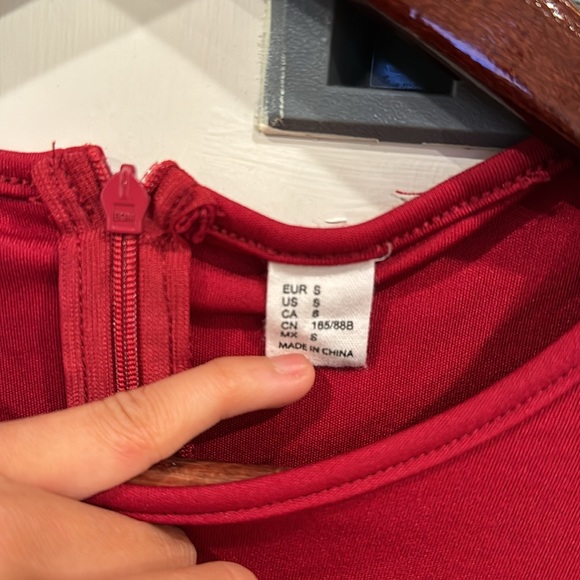 Red Cape Dress - Picture 3 of 3